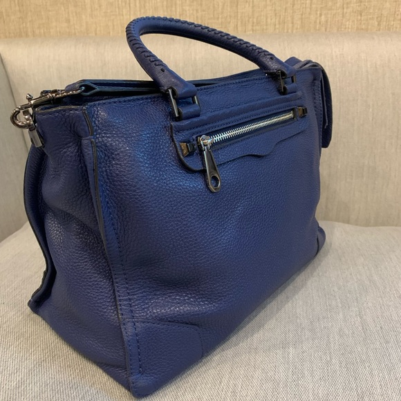 Rebecca Minkoff Royal Blue Purse with Silver Accents and Crossbody Strap - Picture 5 of 7